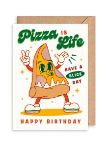 Поздравителна картичка за рожден ден - Пицата е живот!